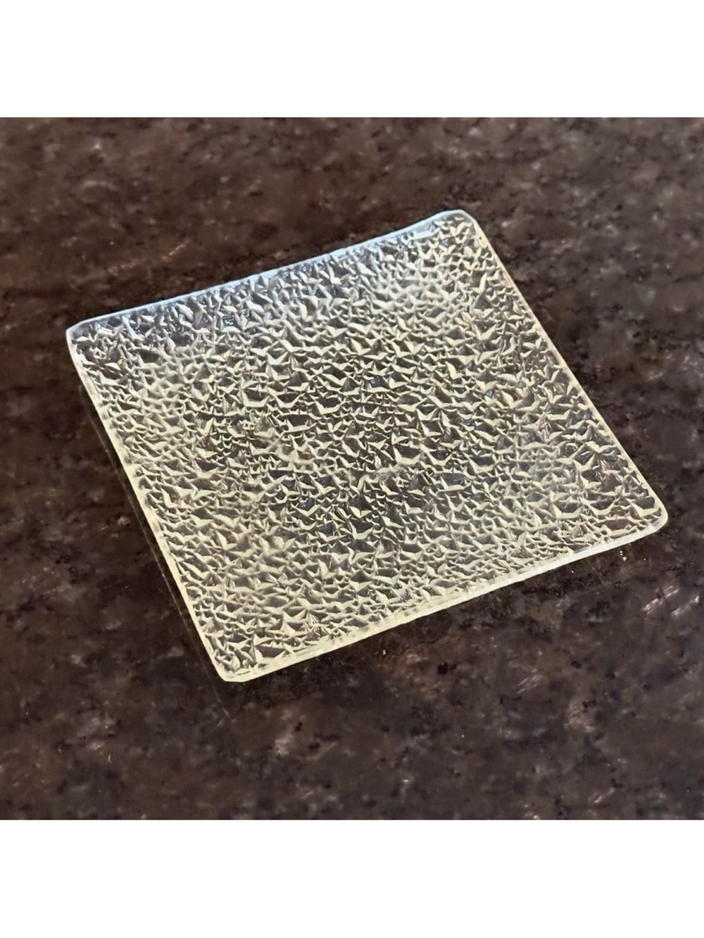 Textured Glass Soap Dish/Trinket Tray
